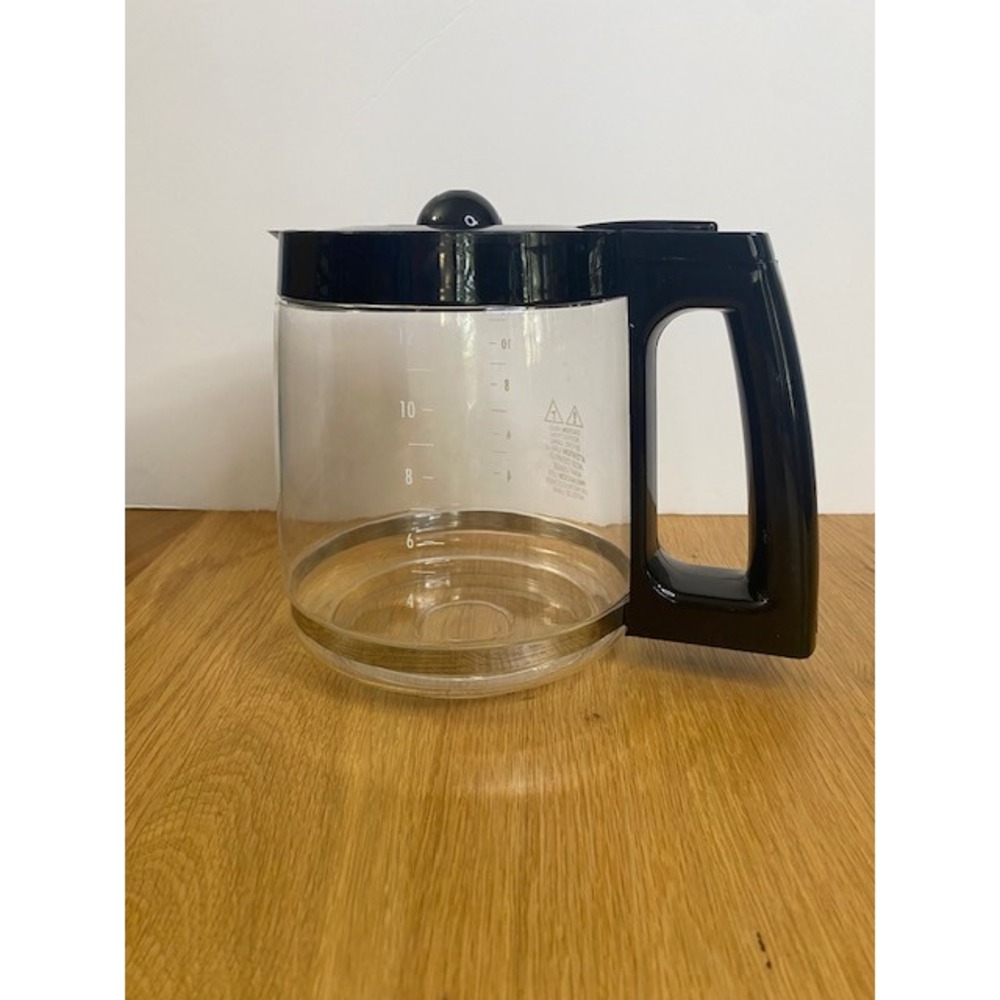 Unbranded Coffee Carafe Universal‎ 12 Cup Clear Black Good Glass Replacement